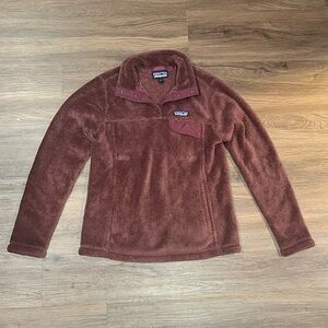 Patagonia Sweatshirt Fleece Women’s Small Dark Wine Red/Brown